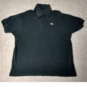 LaCoste Polo. Men's 3XXXL, size 8. Black.